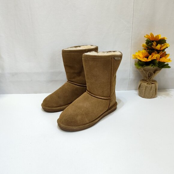 Bearpaw Suede Upper Sheepskin Wool Lining 608W-Emma Short US 8 Boots TPR Outsole - Picture 2 of 9
